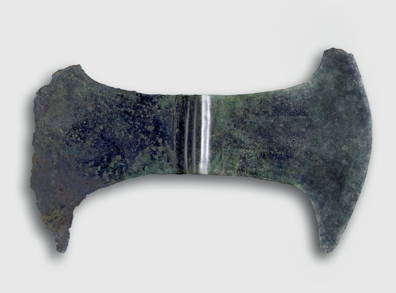 فأس مزدوج نذري ، كريت ، c.1700-1500 قبل الميلاد (برونزية) بواسطة مينوان