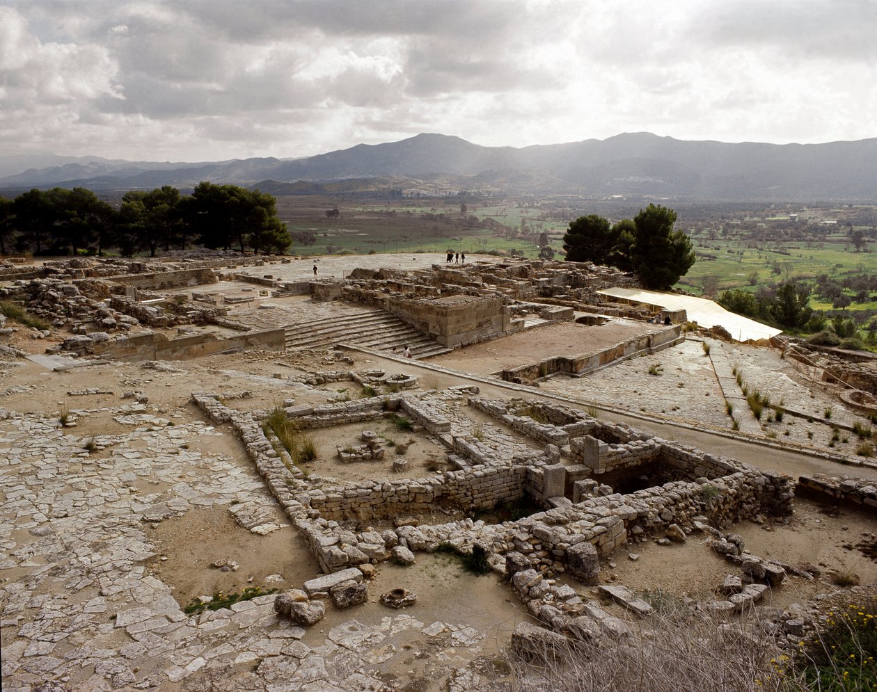 منظر لأطلال فيستوس ، 2700-1200 قبل الميلاد بواسطة مينوان
