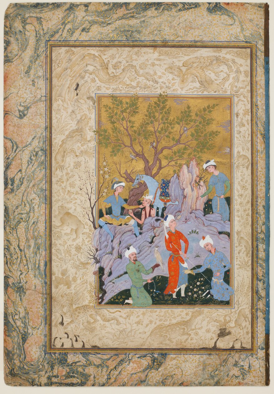 حفلة الأميرية هوكينج ، ج .1570 بواسطة ميرزا علي