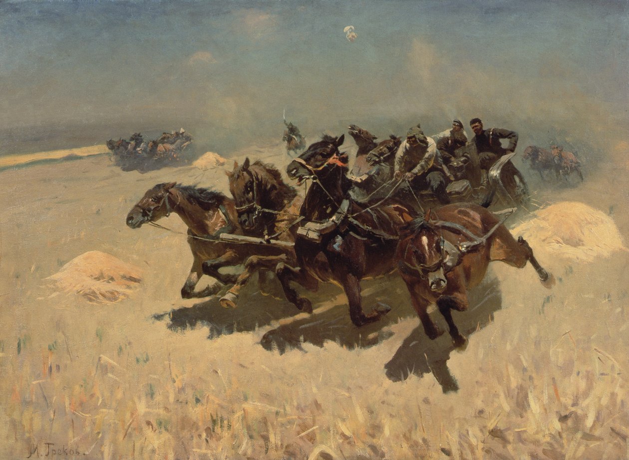 Tachanka (سباق النقل) ، 1925 بواسطة ميتروفان بوريسوفيتش جريكوف