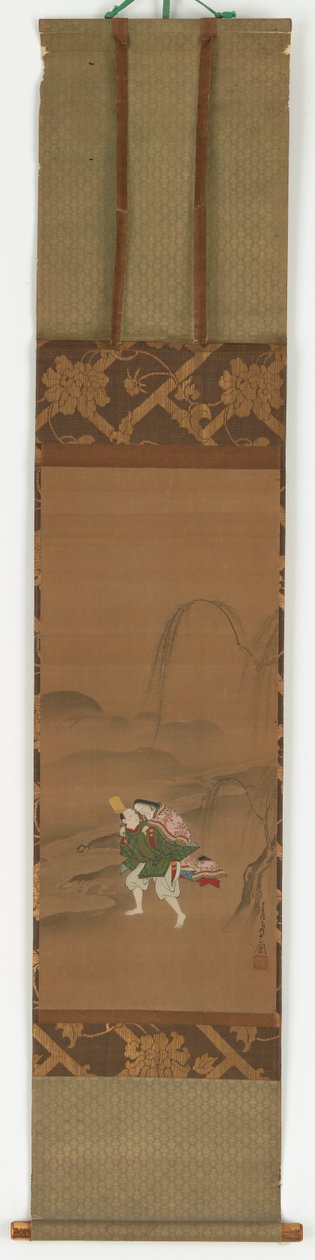 أريوارا ناريهيرا يحمل حبيبته ، 1683-1752. بواسطة مياغاوا تشوشون