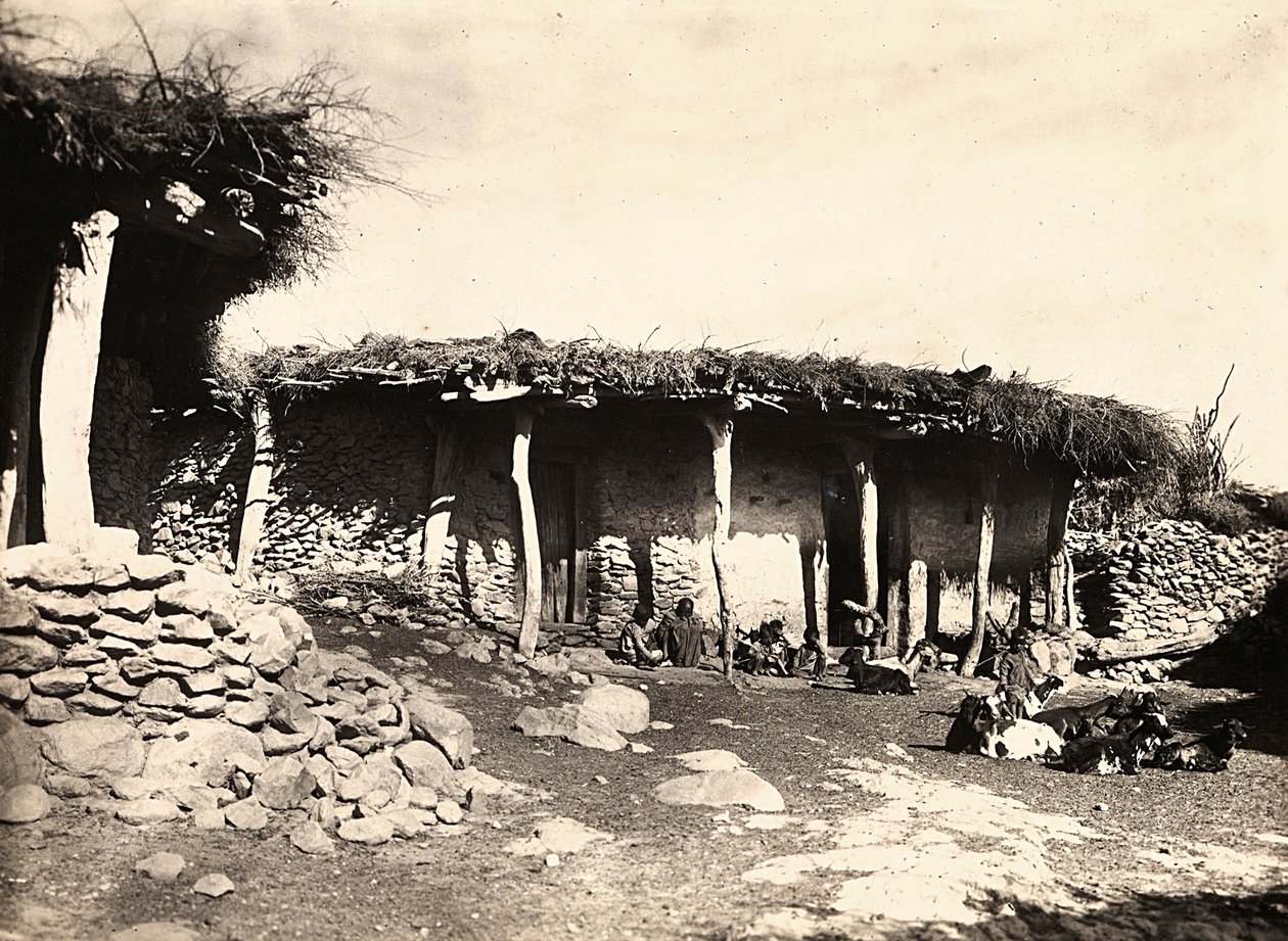 "بناء إمبراطورية" في العصر الفاشي: منزل حبشي في إدمي ، 09/05/1936 (b / w photo) بواسطة موديستينو بالدينيتي