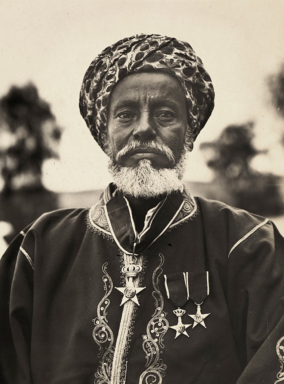 "بناء إمبراطورية" في العصر الفاشي: زعيم قبيلة حباب ، 09/05/1936 (b / w photo) بواسطة موديستينو بالدينيتي