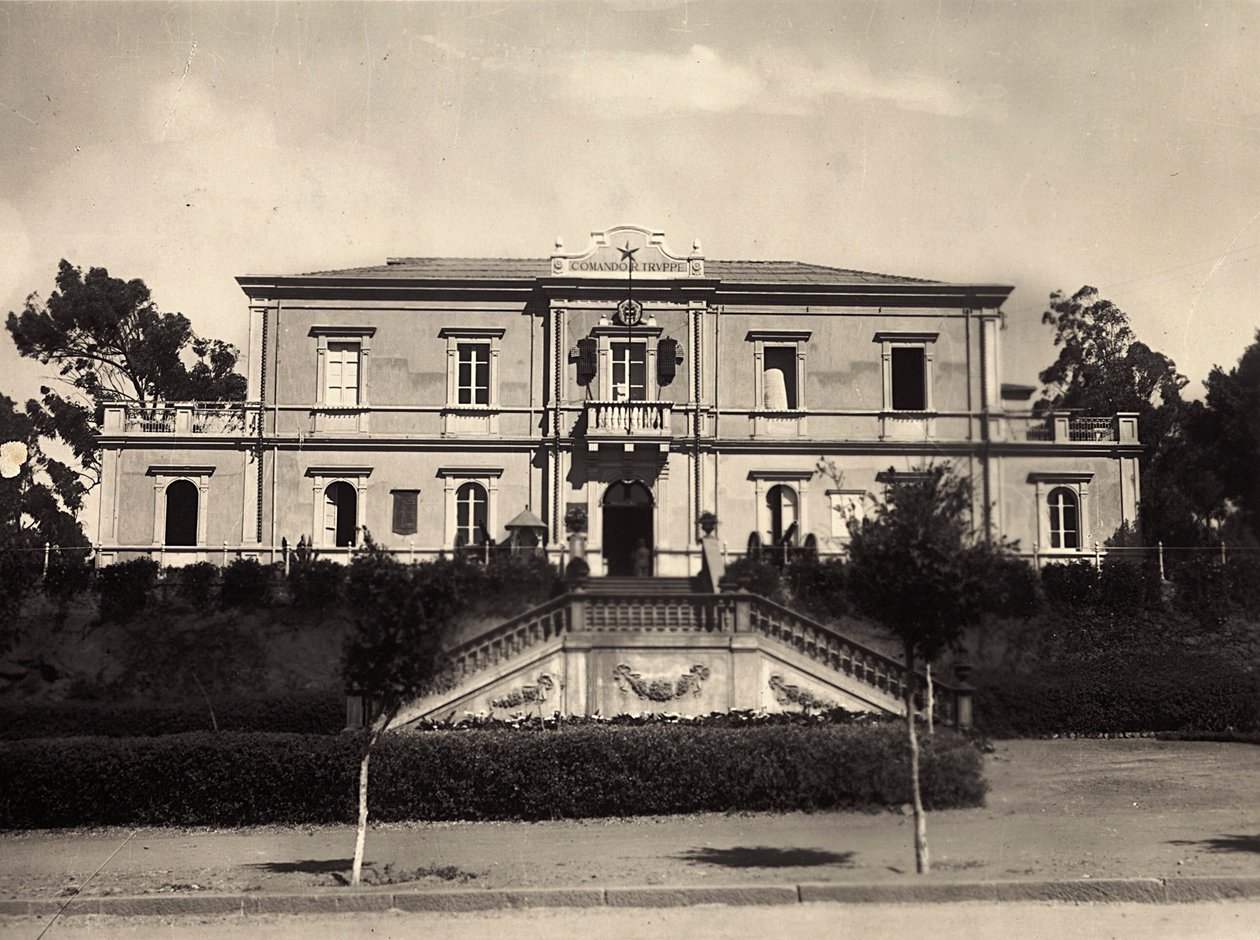 "بناء إمبراطورية" في العصر الفاشي: مركز القيادة في أسمرة ، 09/05/1936 (b / w photo) بواسطة موديستينو بالدينيتي