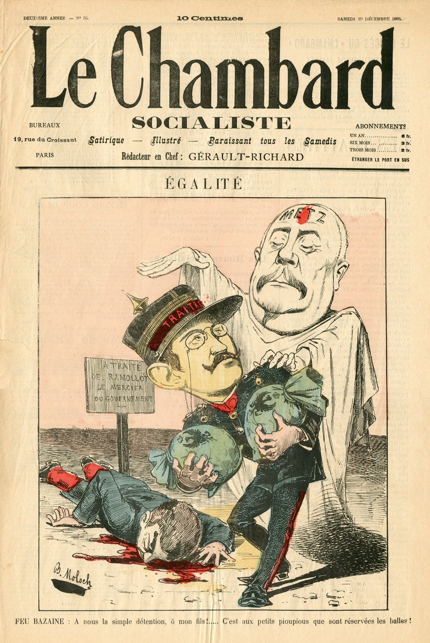 غلاف "Le Chambard Socialiste" ، ساخر في الألوان بواسطة الطاغوت