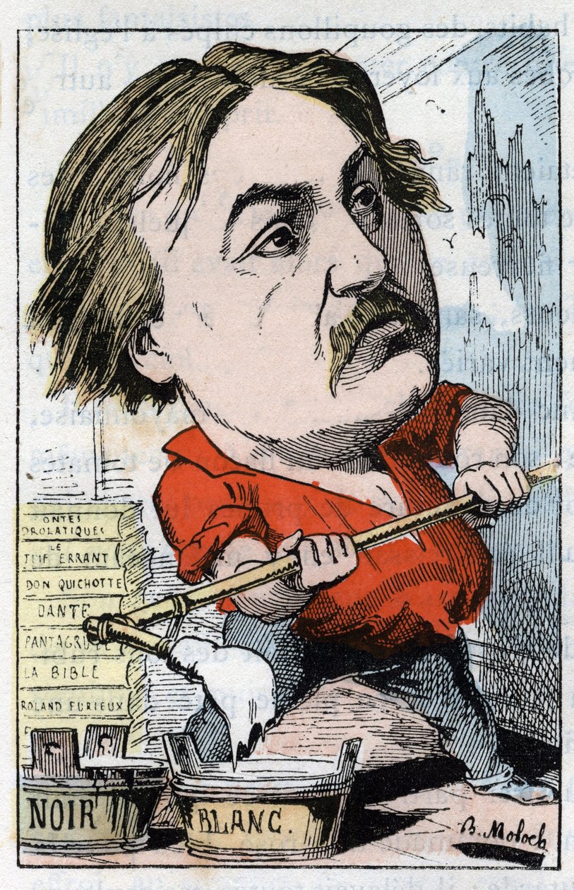 صورة لغوستاف دوري ، رسام كاريكاتير ونقاش 1832-1883 في "Le Trombinoscope" بواسطة توشاتوت ، رسم كاريكاتوري بقلم ب. مولوك عام 1882 (1849-1909). مجموعة خاصة. بواسطة الطاغوت