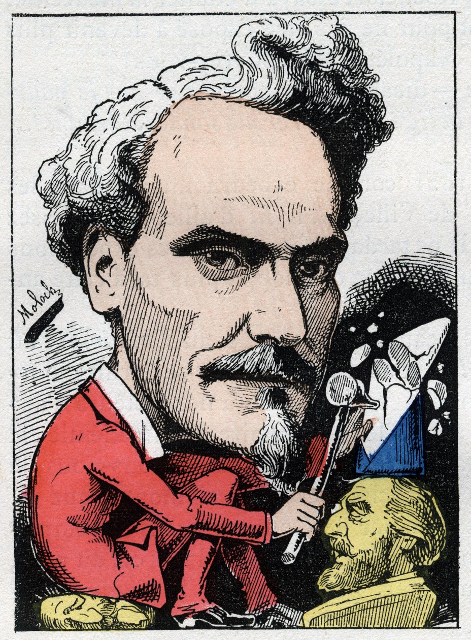 صورة هنري دي روشفورت (1831-1913) ماركيز دو روشفور ، صحفي وسياسي وكاتب في "Le Trombinoscope" لتوشاتوت ، رسم كاريكاتوري لب. مولوك عام 1882 (1849-1909). مجموعة خاصة. بواسطة الطاغوت