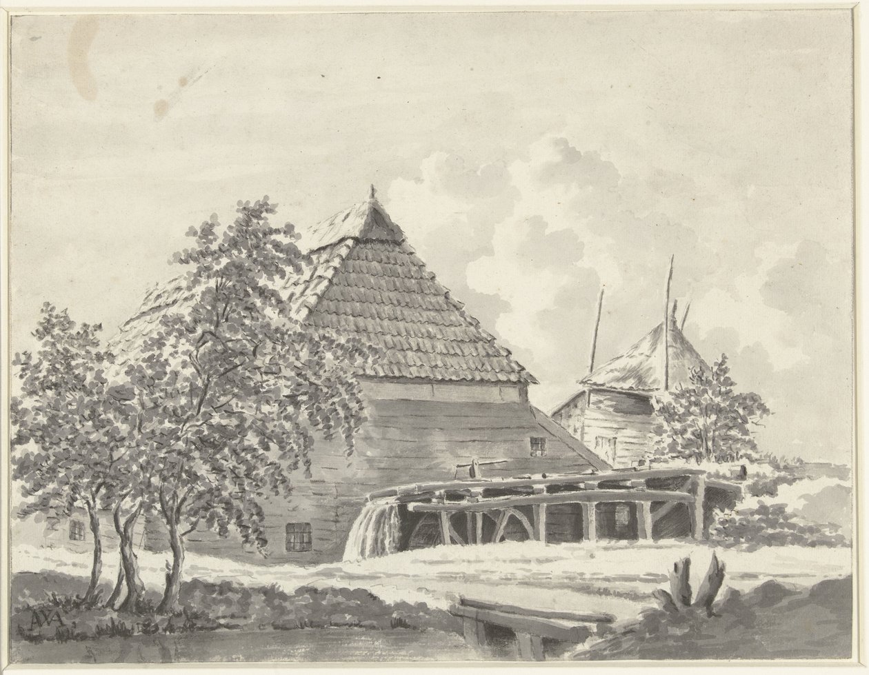 طاحونة الماء بواسطة مونوغرام AWA