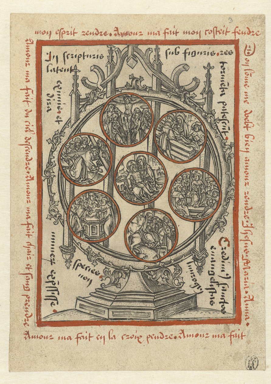سبعة أحزان لمريم بواسطة Monogramist S.