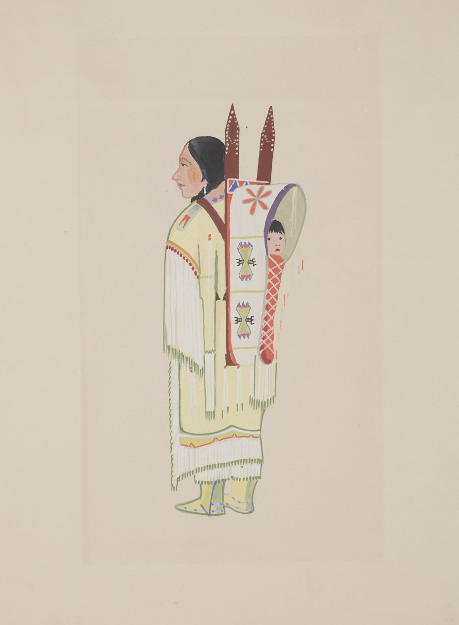 Kiowa Squaw ، حوالي 1934 (ألوان مائية) بواسطة مونرو تساتوك