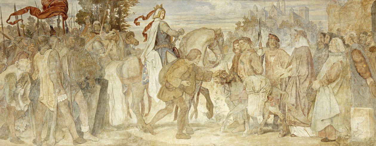 أبحث عن حمار بلدي ، قلعة وارتبورغ ، c.185455 (لوحة جصية) بواسطة موريتز لودفيج فون شويند