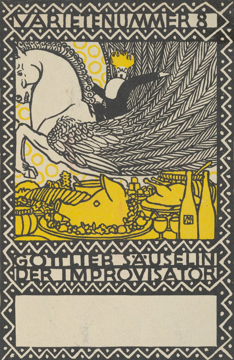 قانون 8: Gottlieb Säuselin the Improviser Variety number 8: Gottlieb Säuselin the المرتجل ... ، 1907. بواسطة موريتز جونغ