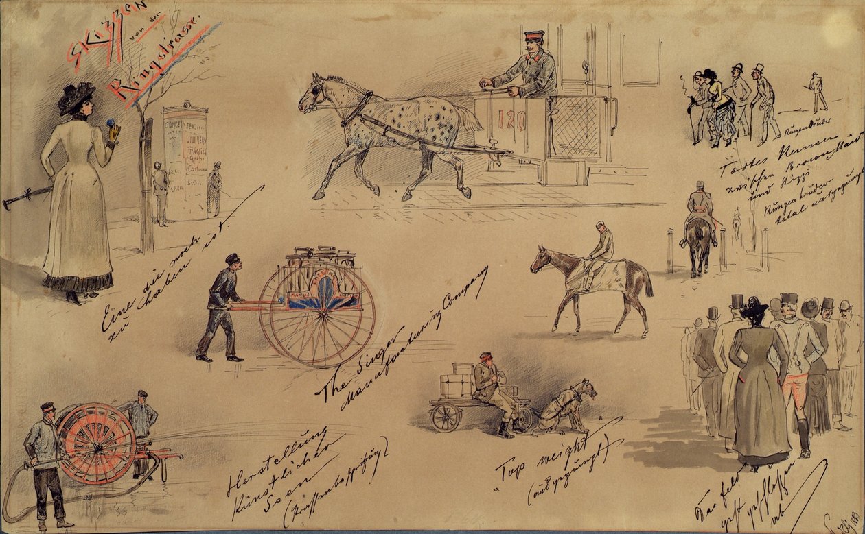 أنواع فيينا 1883 (اسكتشات من Ringstrasse) بواسطة موريتز ليدلي