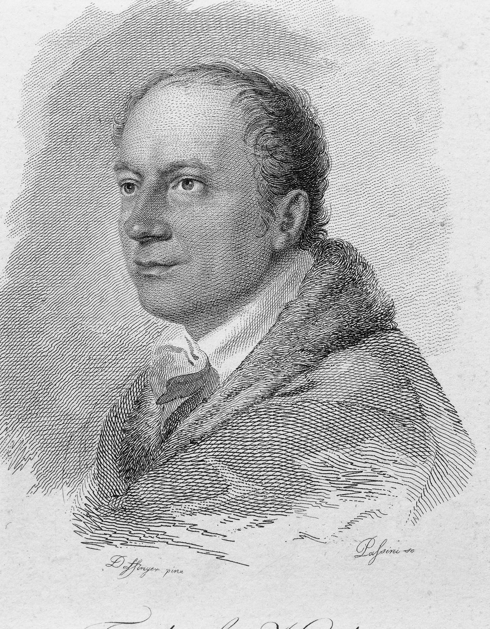 Portrait of Friedrich Kind, engraved by Passini (engraving) بواسطة موريتز مايكل (بعد) دافينجر