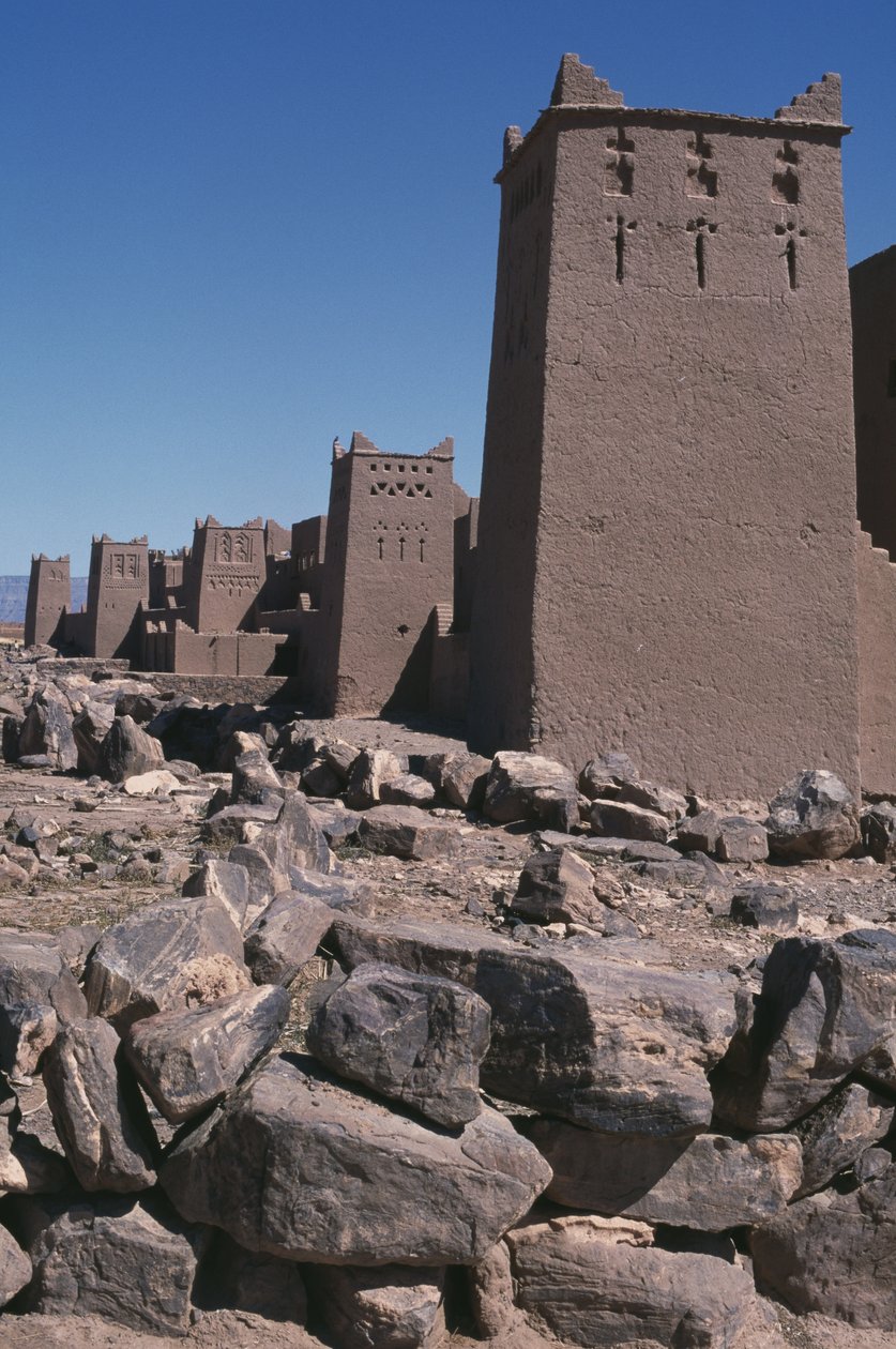 منظر لقصر وادي درة بواسطة المدرسة المغربية
