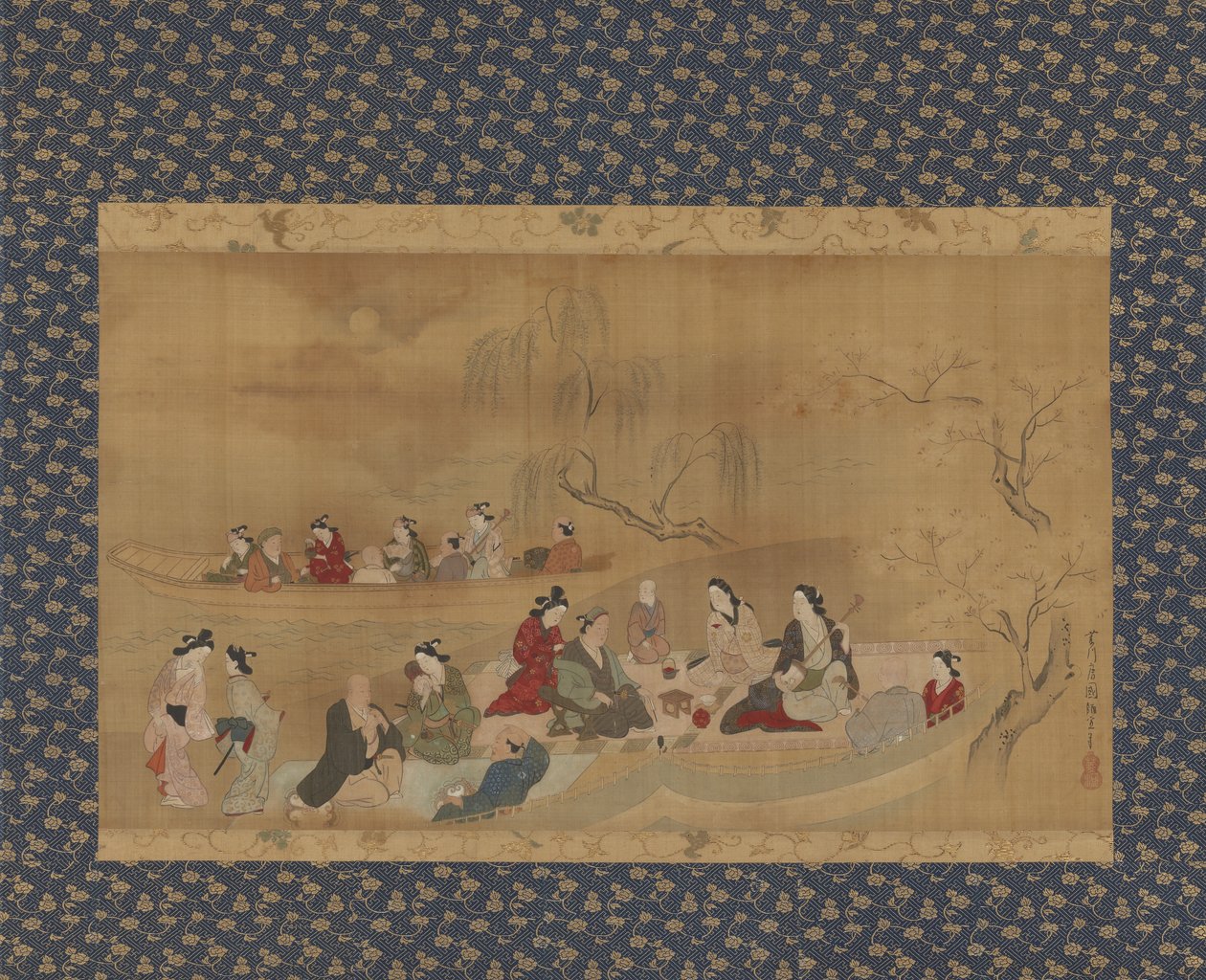 نزهة بواسطة Moronobu Hishikawa