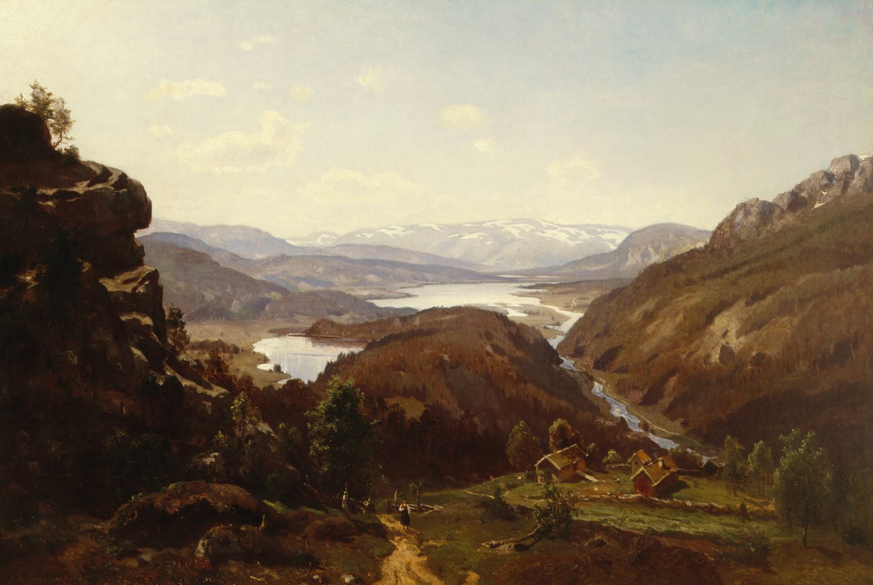 منظر نحو Al in Hallingdal 1871 بواسطة مورتن مولر