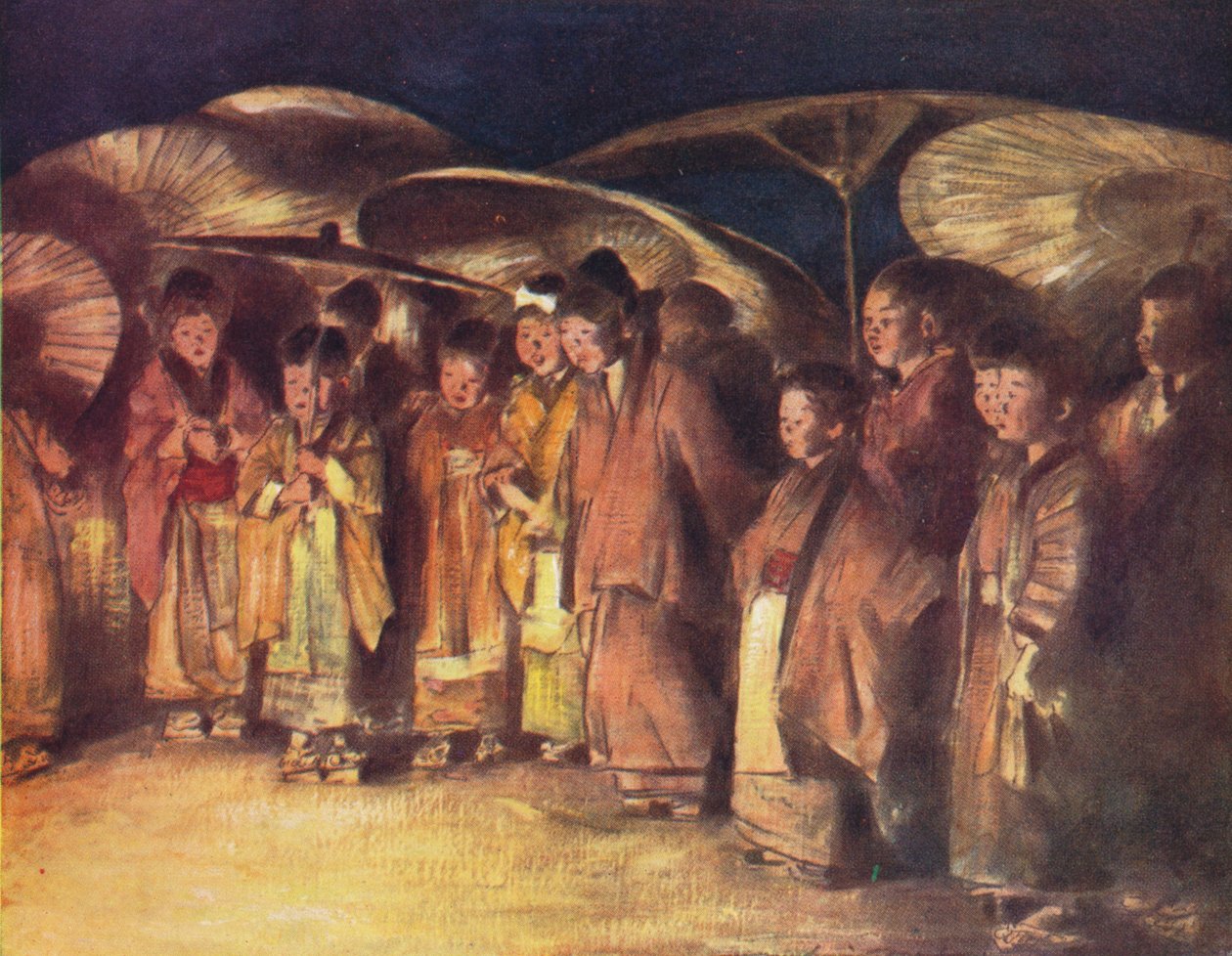 مشهد الشارع ، كيوتو ، c1887 ، 1901 بواسطة مورتيمر لودينجتون مينبيس