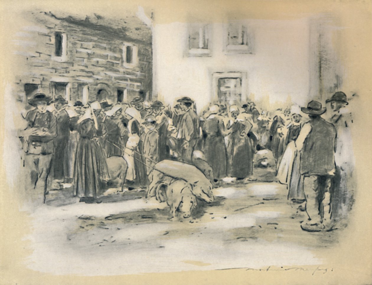 "سوق الخنازير" ، 1903 بواسطة مورتيمر لودينجتون مينبيس