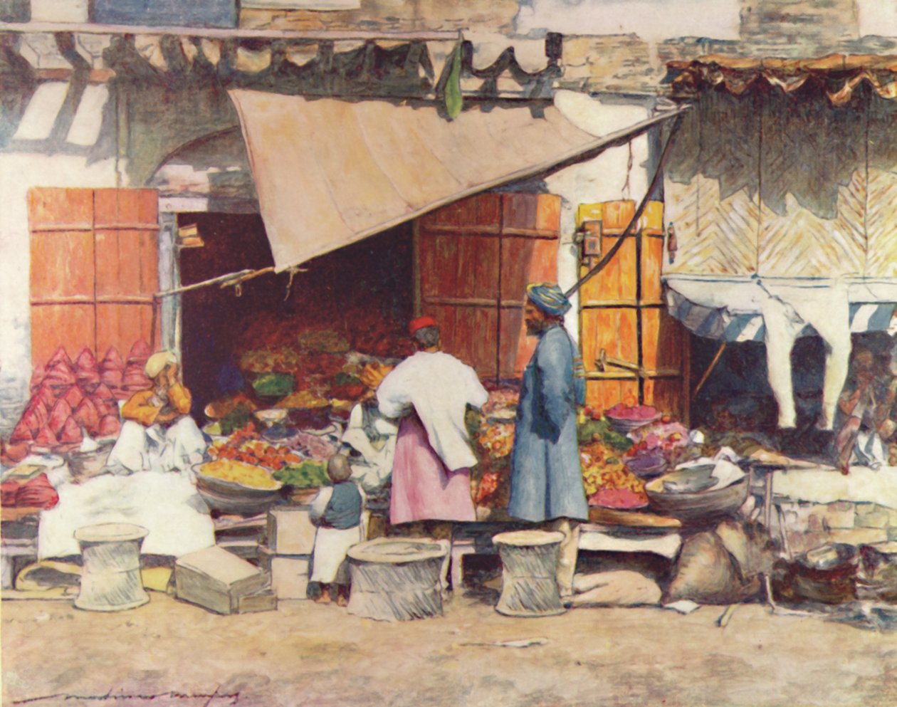 كشك الفاكهة ، 1905 بواسطة مورتيمر لودينجتون مينبس