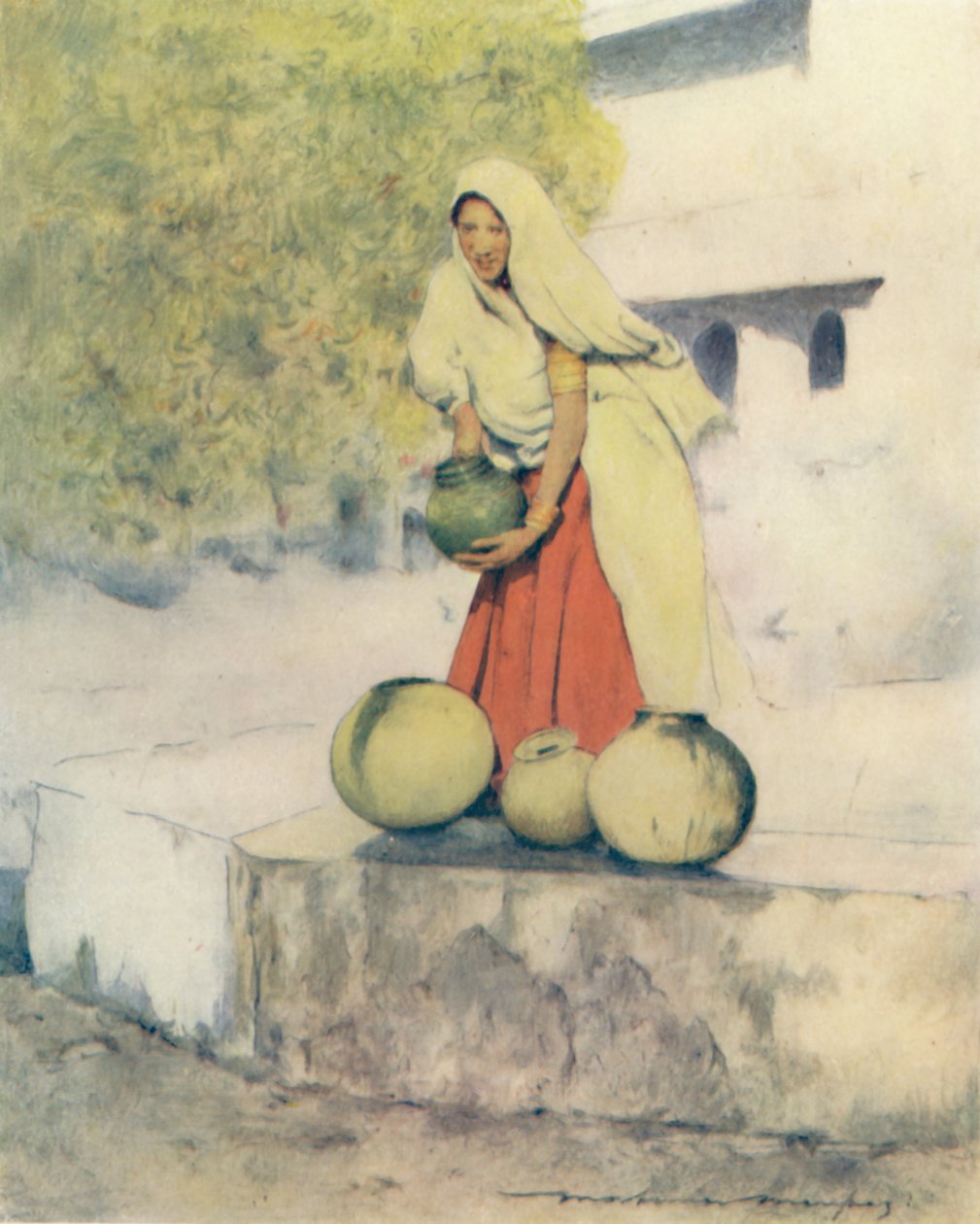 امرأة في البئر ، جايبور ، 1905 بواسطة مورتيمر لودينجتون مينبس