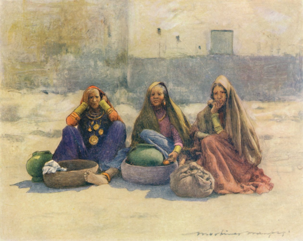 سوق نساء أجمير ، 1905 بواسطة مورتيمر لودينجتون مينبس