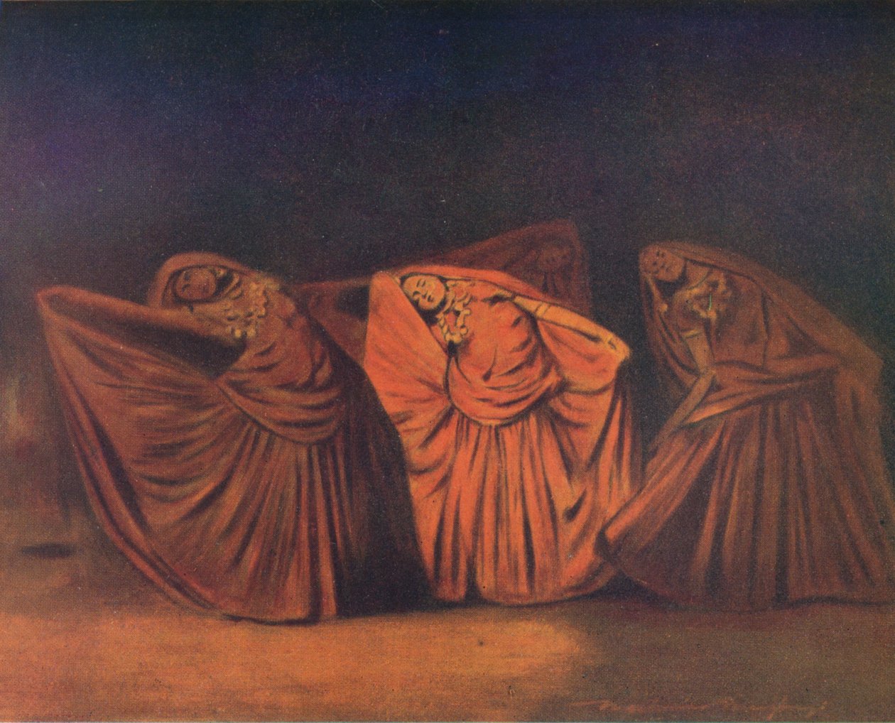 Nautch Girls في دلهي ، 1905 بواسطة مورتيمر لودينجتون مينبس