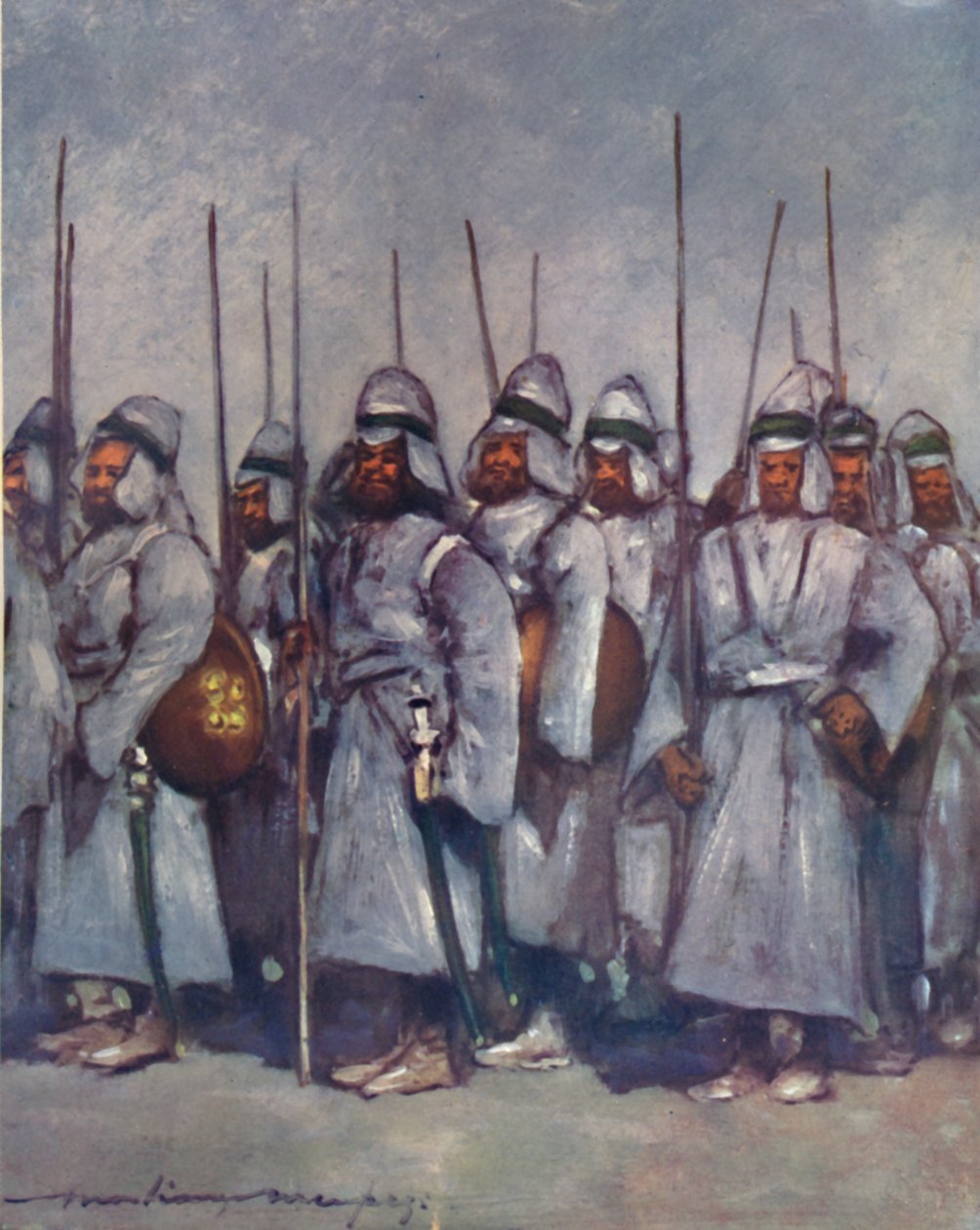 جنود Kishengarh مبطن ، 1903 بواسطة مورتيمر لودينجتون مينبس