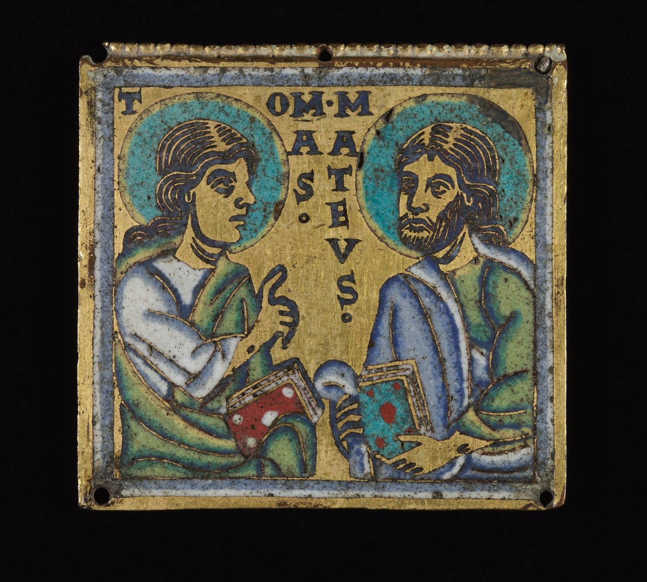 لوحة تصور سانت توماس وسانت ماثيو ، حوالي 1160 بواسطة مدرسة موسان