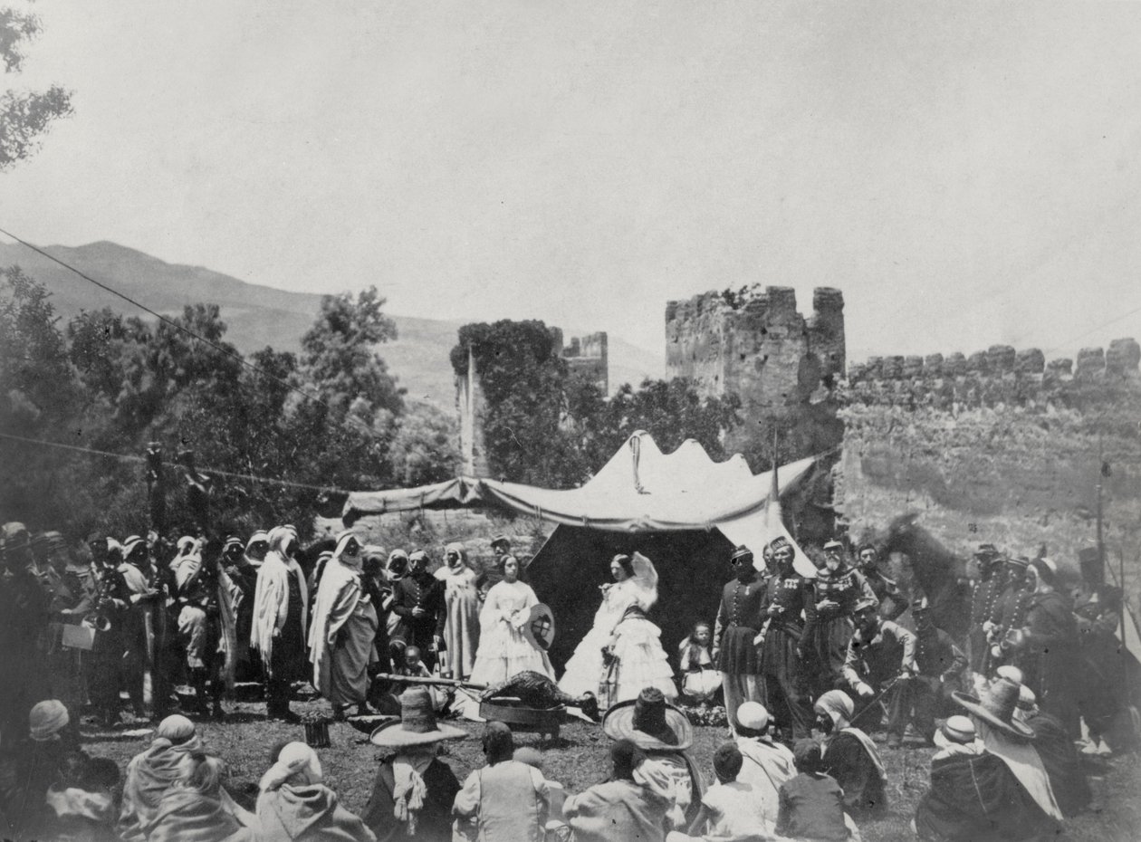 الإمبراطورة أوجيني (1826-1920) مسافرة إلى الجزائر ، يونيو 1865 (صور من وزن الجسم) بواسطة مولان