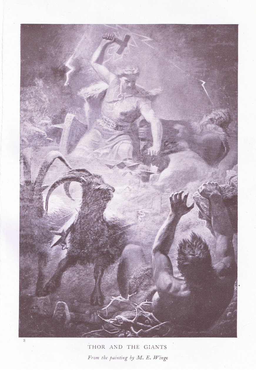 ثور والعمالقة ، 1920s بواسطة Märten Eskil Winge