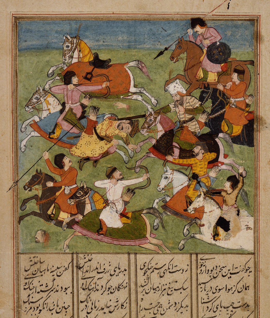 مشهد المعركة ، c.1610-20 بواسطة مدرسة موغال