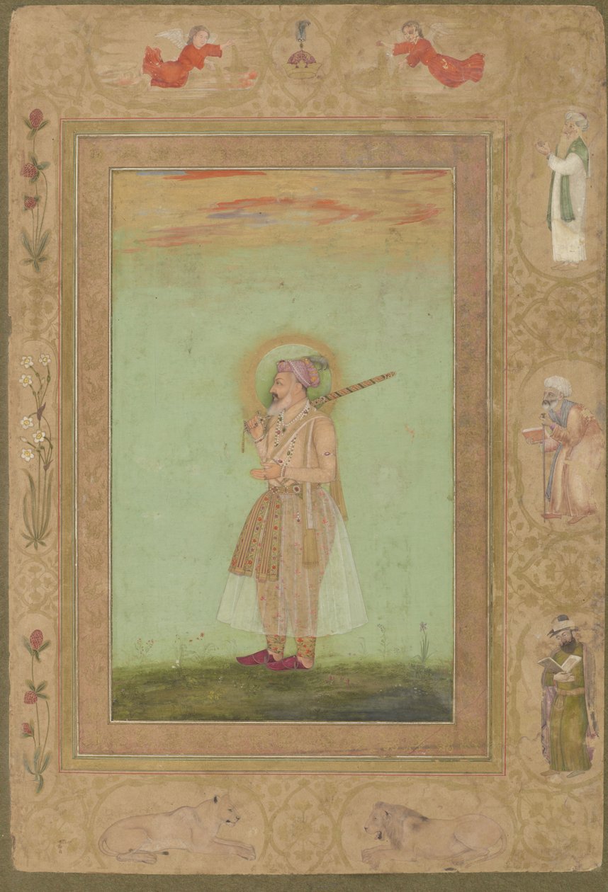 المسن شاهجاهان ، من ألبوم شاهجاهان الراحل ، ورقة مخطوطة منفصلة ، 1640-1660 بواسطة مدرسة موغال
