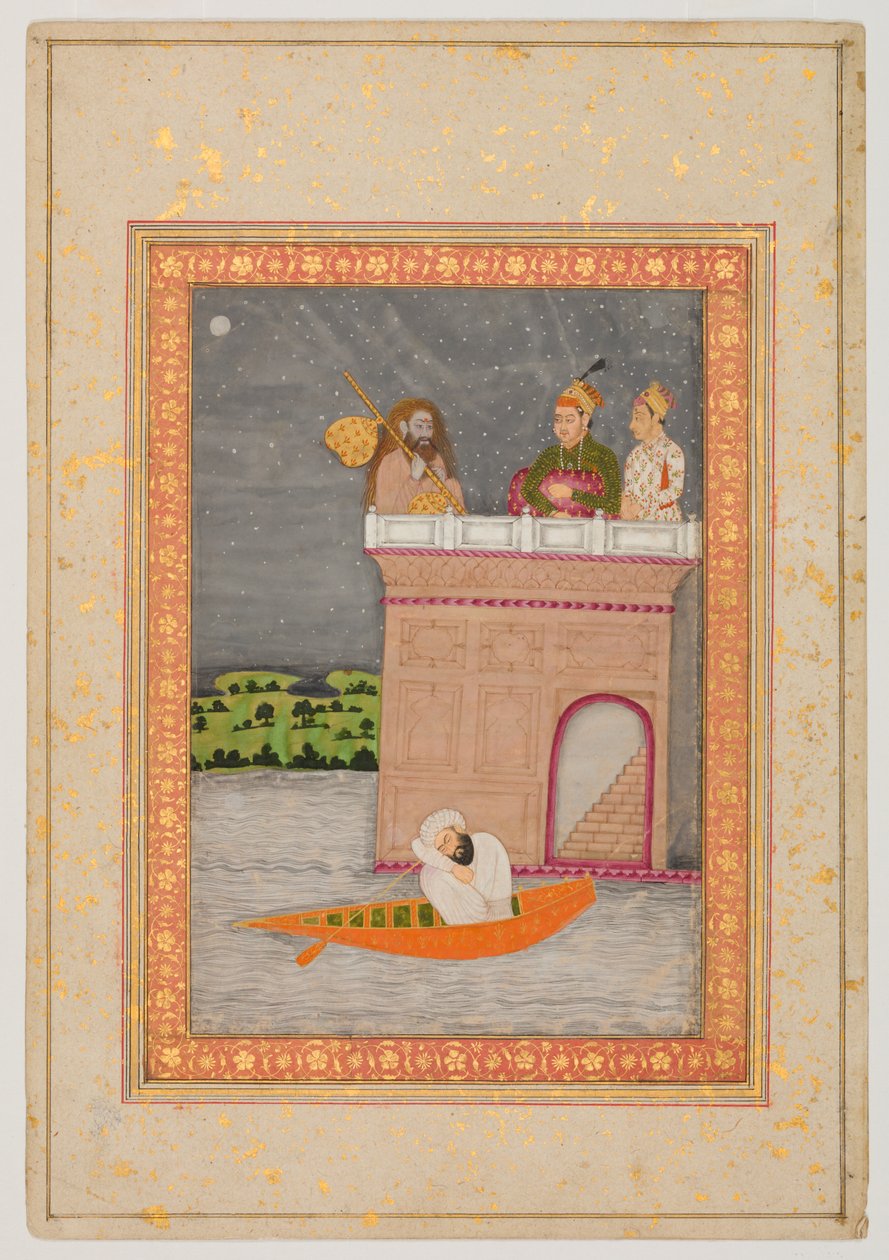 كيدارا راجيني ، c.1760 (طلاء وذهب على ورق) بواسطة مدرسة موغال