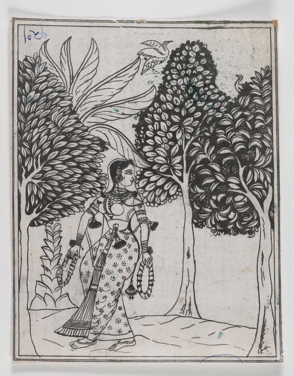 كامود راجيني ، 1605-1610 (حبر على ورق) بواسطة مدرسة موغال