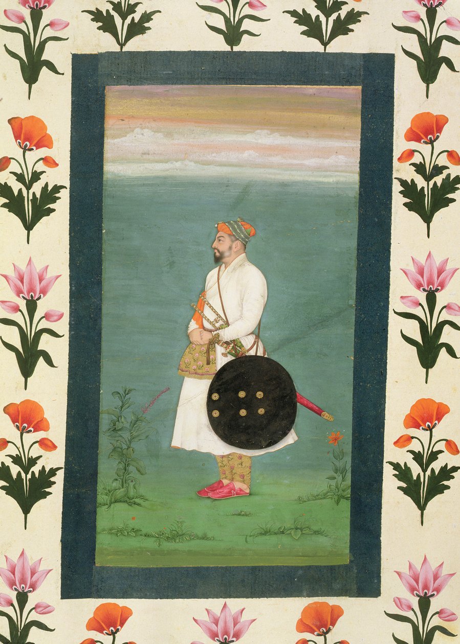 شخصية دائمة لضابط من ألبوم Small Clive c.1635-40 (مرحاض غير شفاف على الورق) بواسطة مدرسة موغال