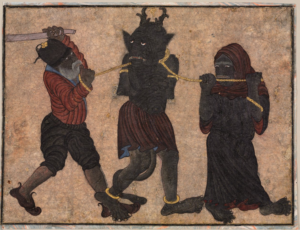 شيطان في سلاسل ، ج. 1453. بواسطة محمد سيا قلم