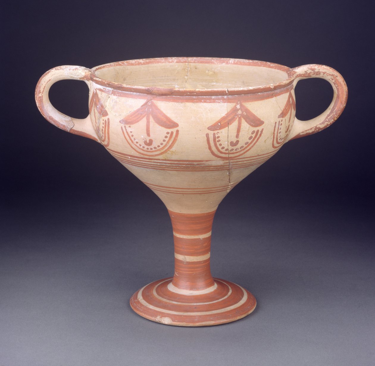 Kylix ، رودس ، ميسيناين ، اليونان ، c.1500 (آنية فخارية مطلية) بواسطة الميسينية