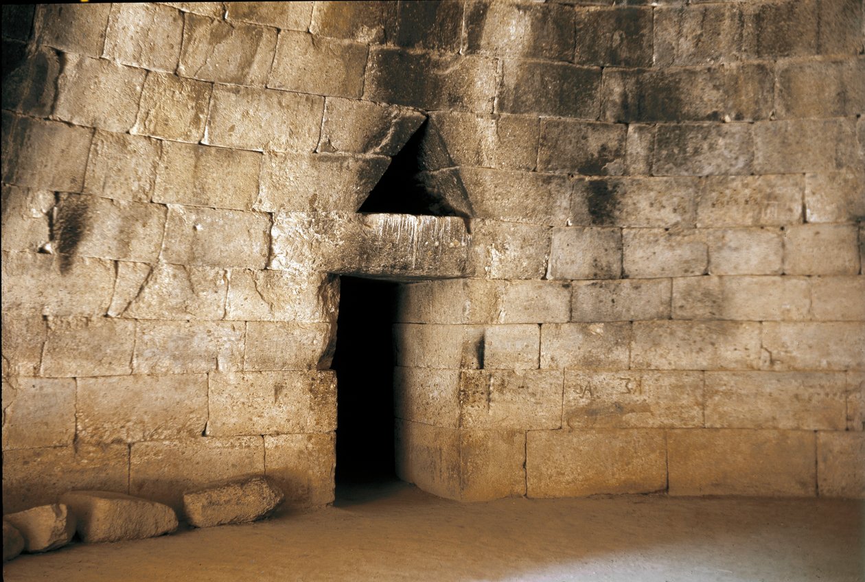 Mycene site: entrance to the tomb of Agamemnon called “Tresor d