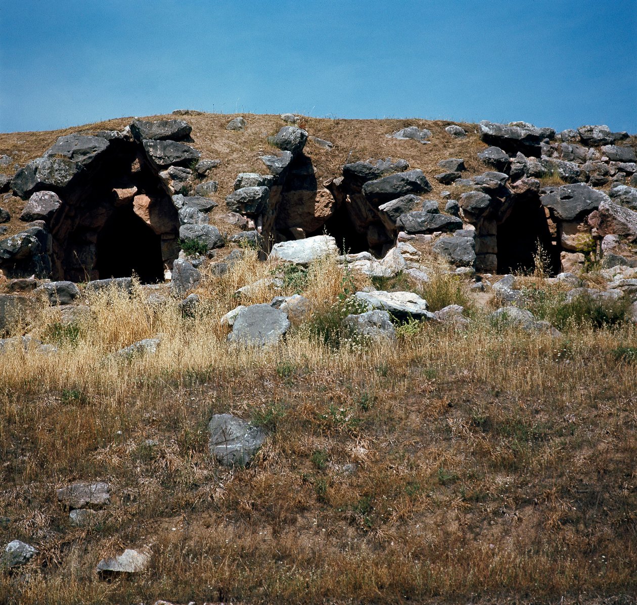 Mycenian art: houses built in the fortifications of the city of Tirynthe, around 1200 BC. Grece بواسطة الميسينية