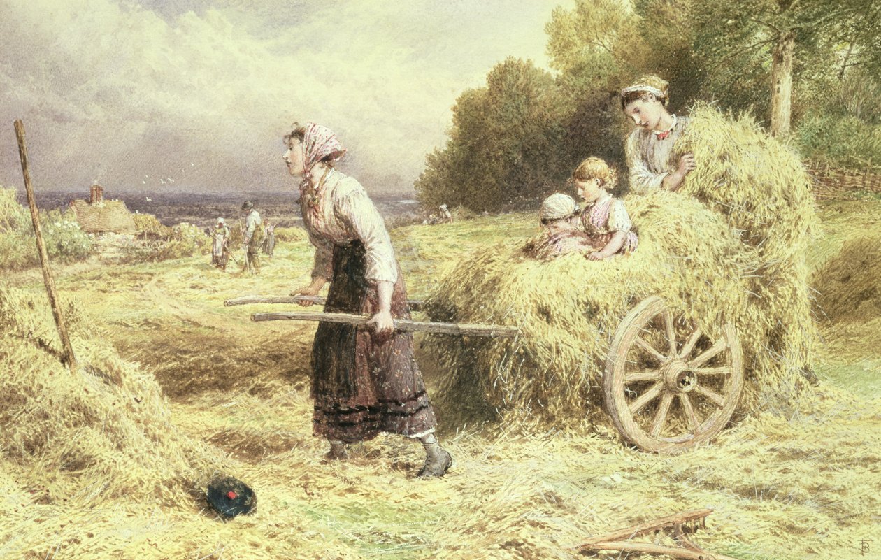 Haytime ، حوالي 1860 (ألوان مائية ولون جسم على ورق) بواسطة مايلز بيركت فوستر