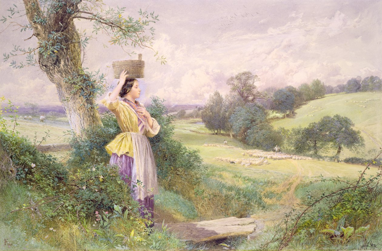 The Milkmaid ، 1860 (مرحاض على ورق) بواسطة مايلز بيركت فوستر