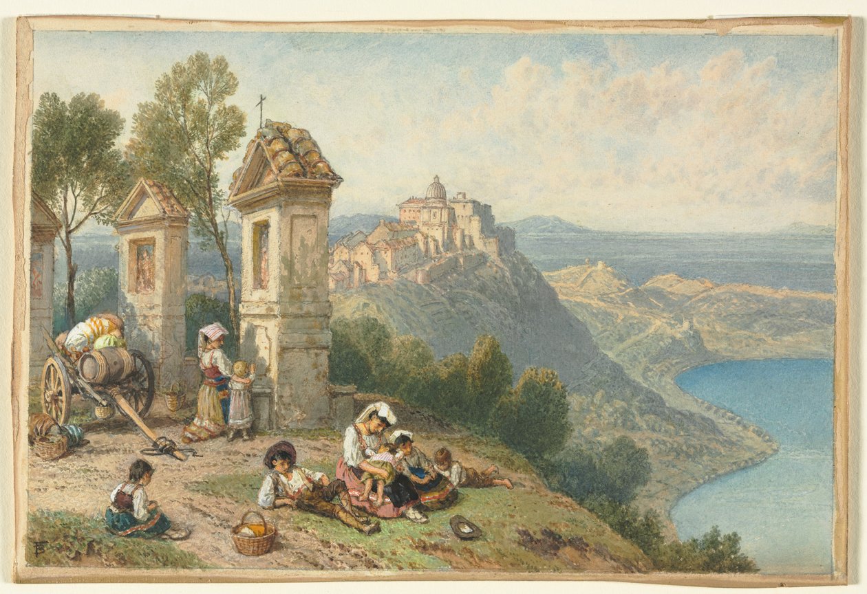 منظر لكاسل جاندولفو ، ج. 1870. بواسطة مايلز بيركت فوستر