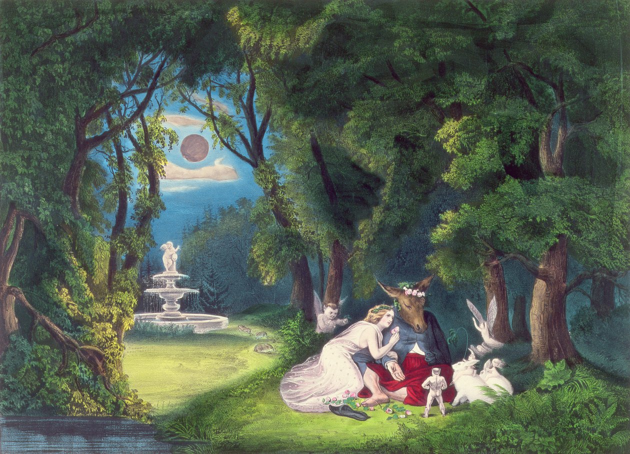 حلم ليلة منتصف الصيف ، حانة. بواسطة Currier و Ives ، نيويورك بواسطة N. and Ives، JM Currier