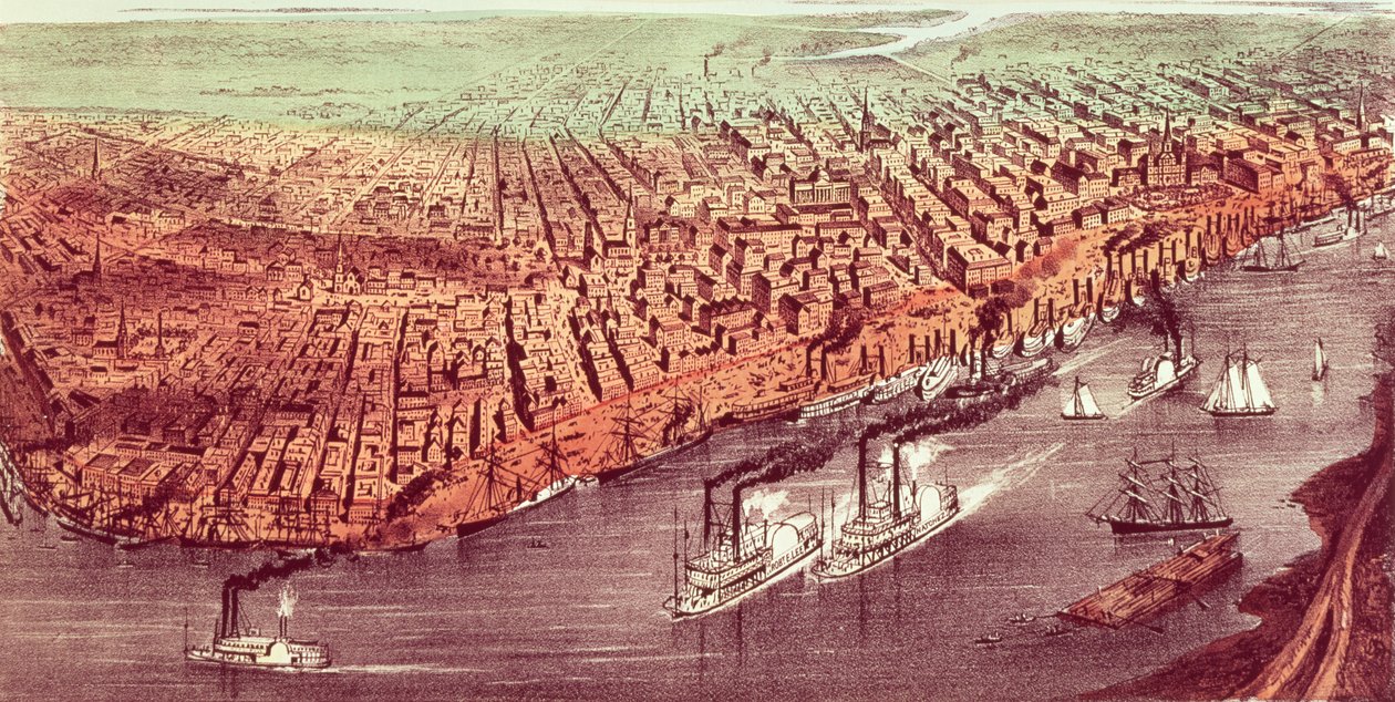 مدينة نيو أورليانز بواسطة N. and Ives، JM Currier