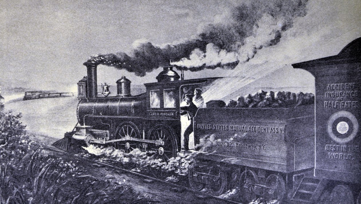 Currier & Ives Illustration القرن التاسع عشر. إشارة الخطر بواسطة N. and Ives، JM Currier