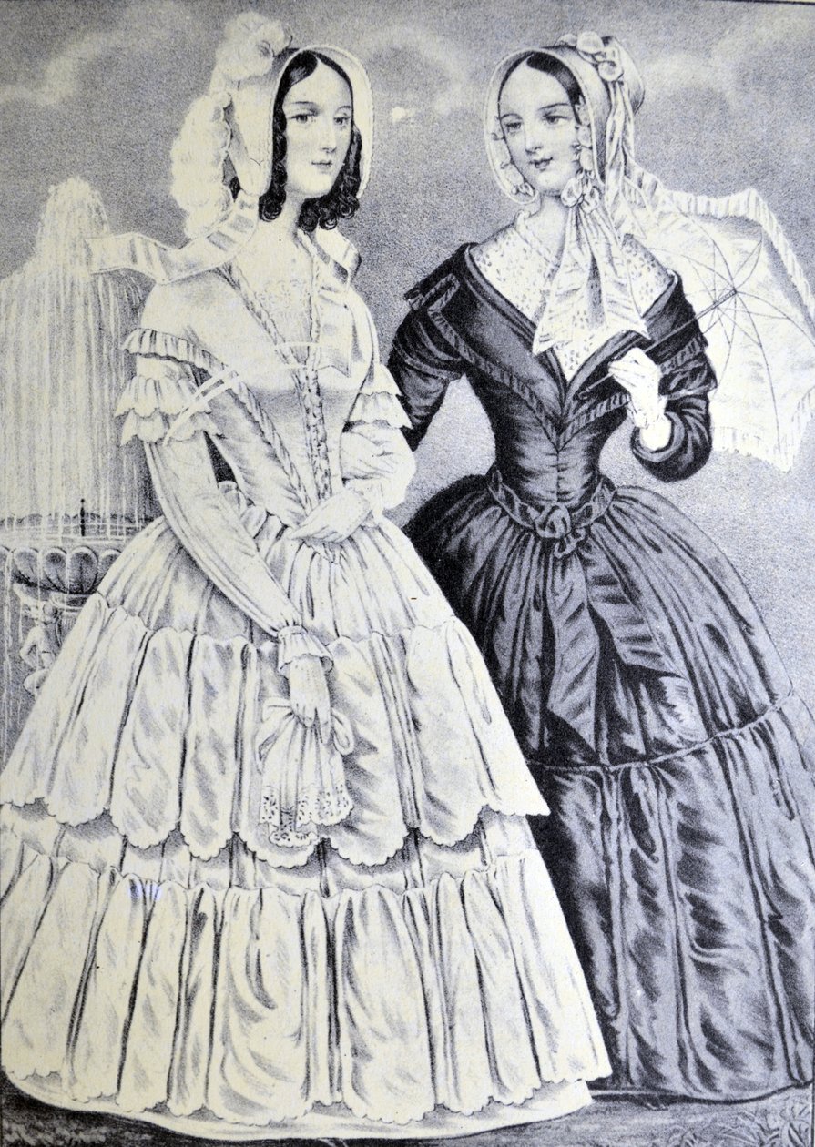 Currier & Ives Illustration القرن التاسع عشر. الأخوات بواسطة N. and Ives، JM Currier