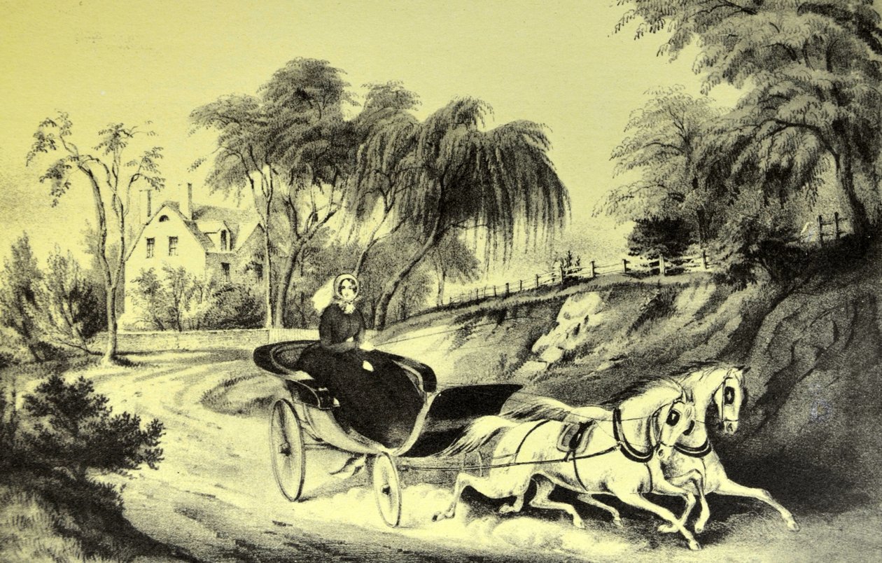Currier & Ives Illustration القرن التاسع عشر. نجمة الطريق بواسطة N. and Ives، JM Currier