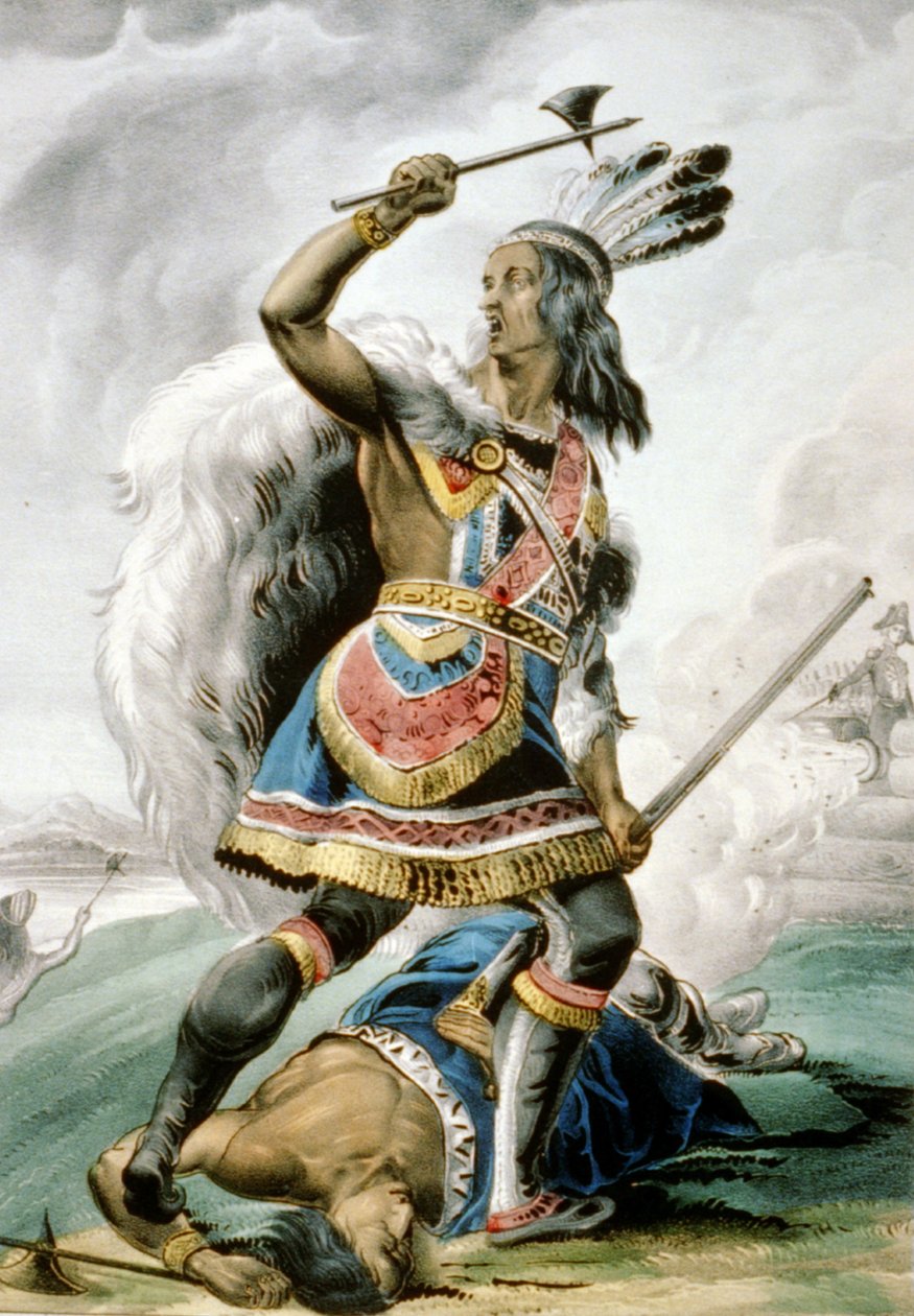 المحارب الهندي ، 1845 بواسطة N. and Ives، JM Currier