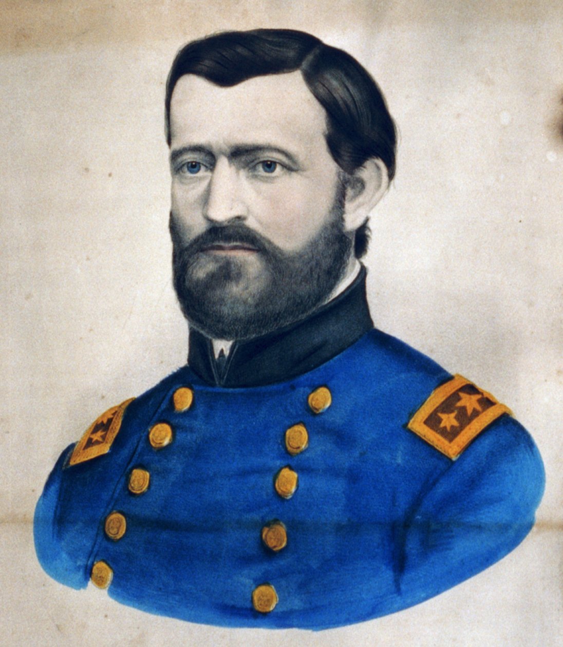 ملازم أول. يوليسيس غرانت ، 1880 (ليثو ملون باليد) (ليثوغراف ملون) بواسطة N. and Ives، JM Currier